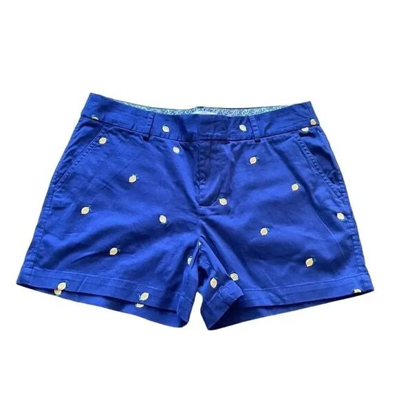 Cynthia Rowley Chino Shorts Lemon Print Size 8 - Picture 1 of 8